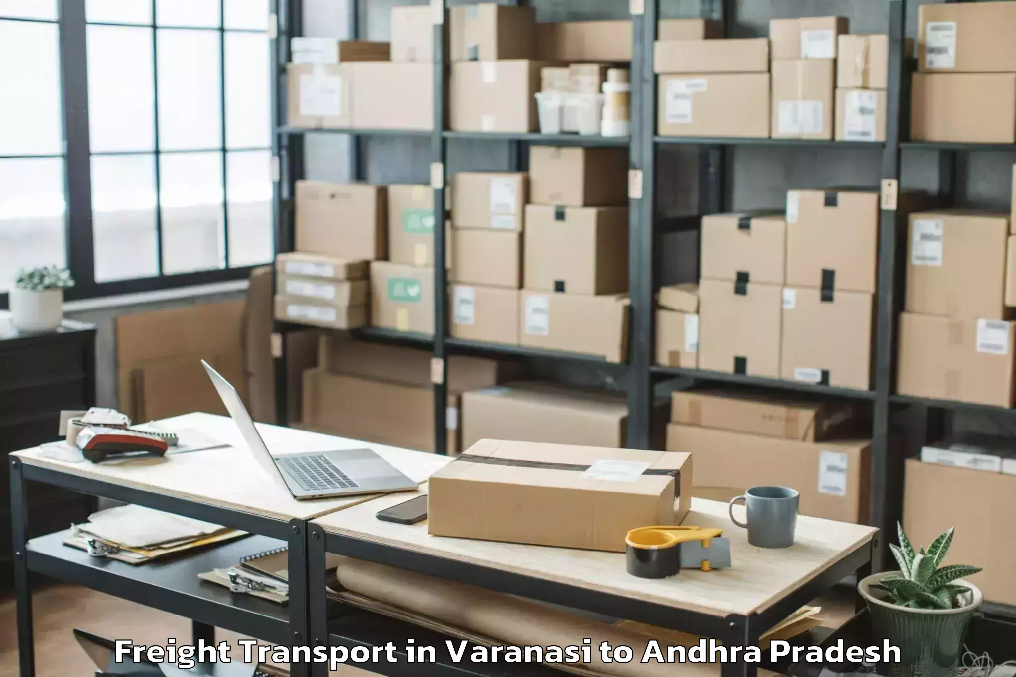 Top Varanasi to Yaddanapudi Freight Transport Available